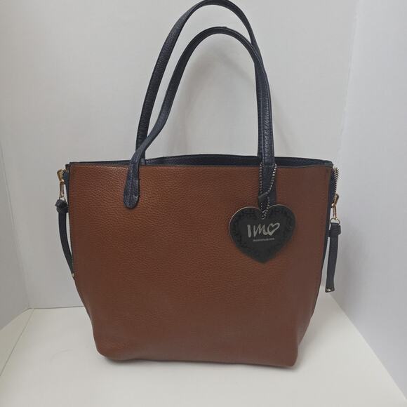Unbranded Handbags - New Reversible Tote Bag IMO In Brown & Navy Large